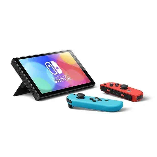 Nintendo Switch OLED model With Neon Red Neon Blue Joy-Con - Jaiman Toys