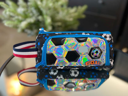 Vest Soccer Theme Pencil Case – Kids School Stationery Organizer with Zipper Compartments