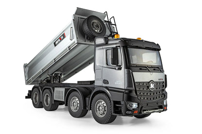 Huina Toys 1536 Pro 1:14 Scale Professional R/C Alloy Dump Truck | 13-Function 2.4GHz Remote Control Heavy Duty Construction Vehicle with Metal Dump Bed & LED Lights