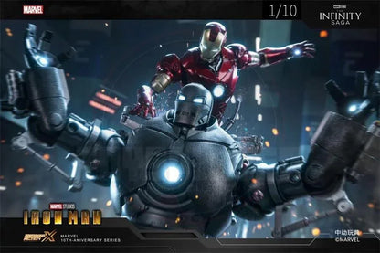 ZD Toys 1/10 Iron Man The Final Battle MK3 & Iron Monger Light Up Action Figure Collectible