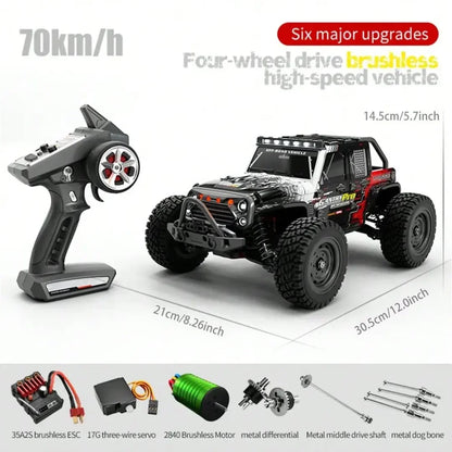 RC Model 1:16 – 16103 Pro MAX RC Car 4WD Off-Road | 70km/h Brushless High-Speed Racing Vehicle with Lights