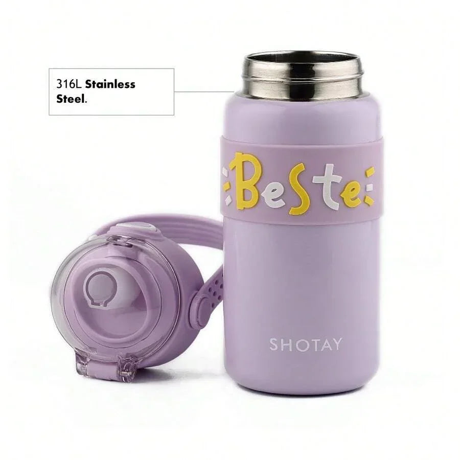 Shotay Steel Water Bottle Kids | 500 ML (Purple) - Jaiman Toys