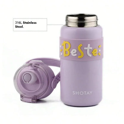 Shotay Steel Water Bottle Kids | 500 ML (Purple) - Jaiman Toys