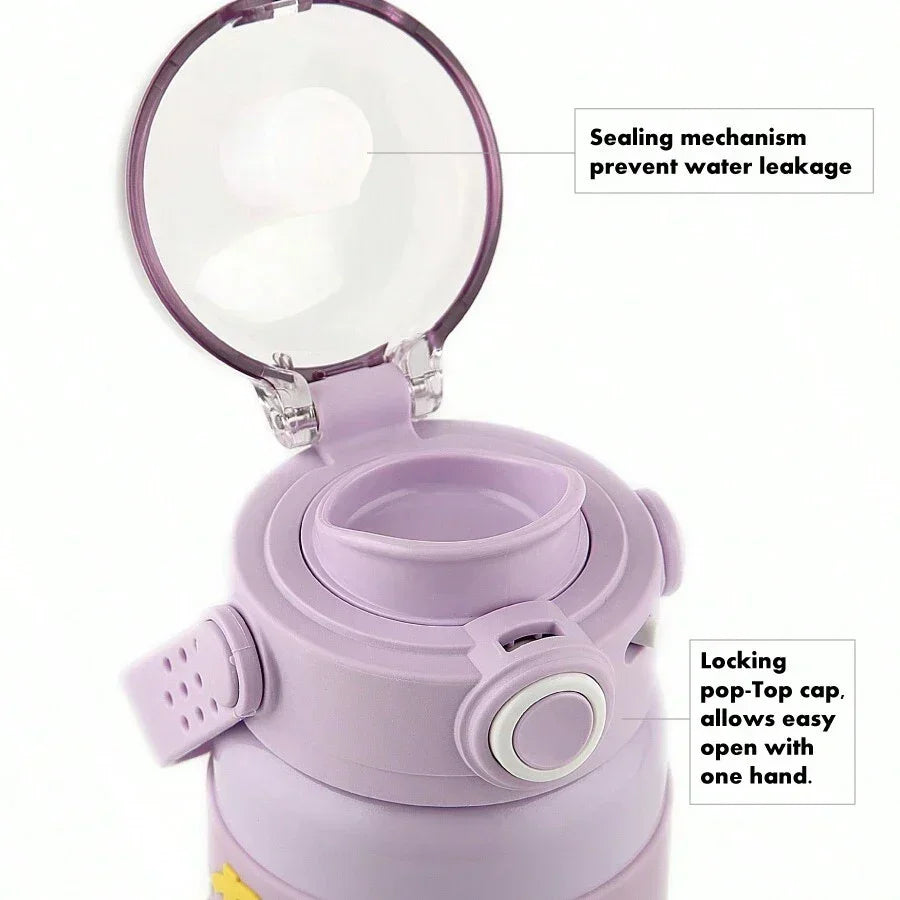 Shotay Steel Water Bottle Kids | 500 ML (Purple) - Jaiman Toys