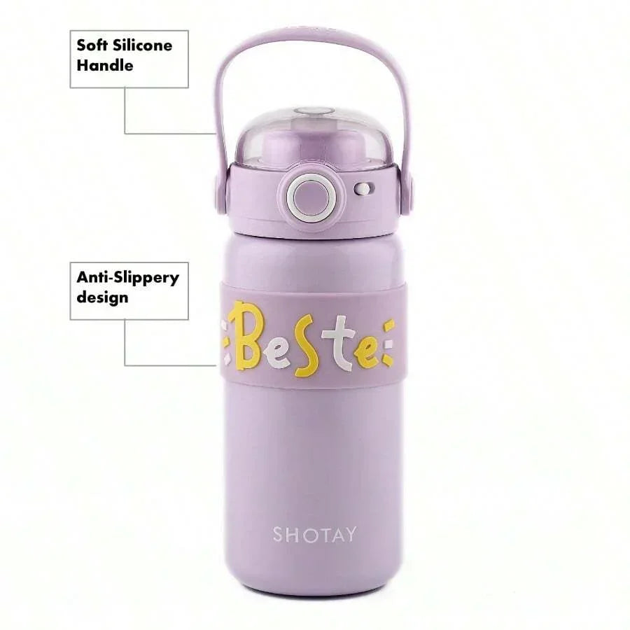 Shotay Steel Water Bottle Kids | 500 ML (Purple) - Jaiman Toys