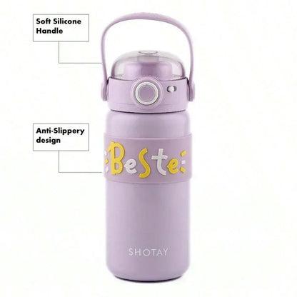 Shotay Steel Water Bottle Kids | 500 ML (Purple) - Jaiman Toys