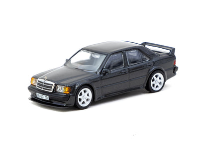 Tarmac Works GLOBAL64 1:64 Mercedes-Benz 190E 2.5-16 EVO 1 Blue-Black Metallic Diecast Model Car (T64G-057-BK)