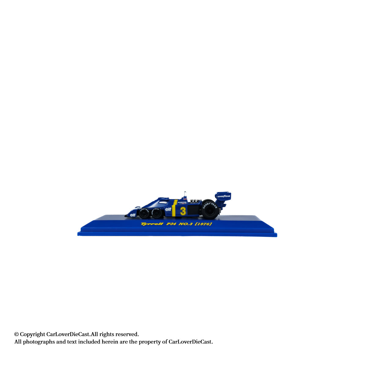 Kyosho 1:64 Tyrrell P34 No.3 1976 Die-Cast Formula Racing Car with Mini Book