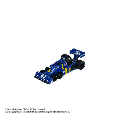 Kyosho 1:64 Tyrrell P34 No.3 1976 Die-Cast Formula Racing Car with Mini Book