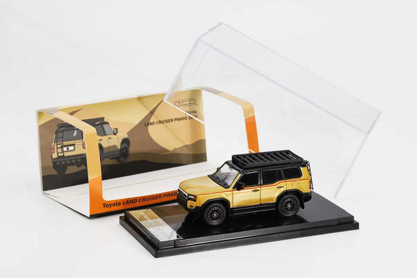GCD 1:64 Toyota Land Cruiser Prado LC250 Desert Gold (LHD) Diecast Model Car – KS-075-580