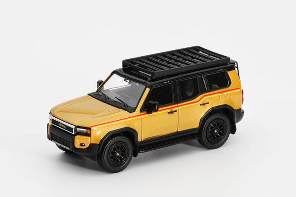 GCD 1:64 Toyota Land Cruiser Prado LC250 Desert Gold (LHD) Diecast Model Car – KS-075-580