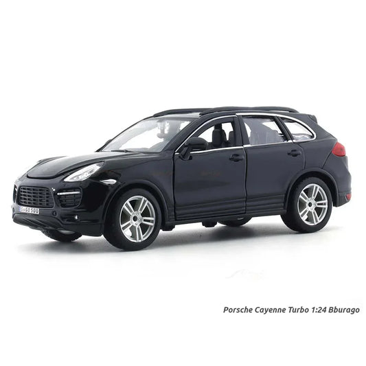 Porsche Cayenne Turbo Black 1:24 Scale Diecast Model Car by Bburago – Official Licensed SUV Collectible - Jaiman Toys