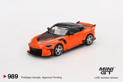 Mini GT 1:64 Nissan Z VeilSide FFZ400 Orange Diecast Model Car – Widebody Performance Collectible (RHD)