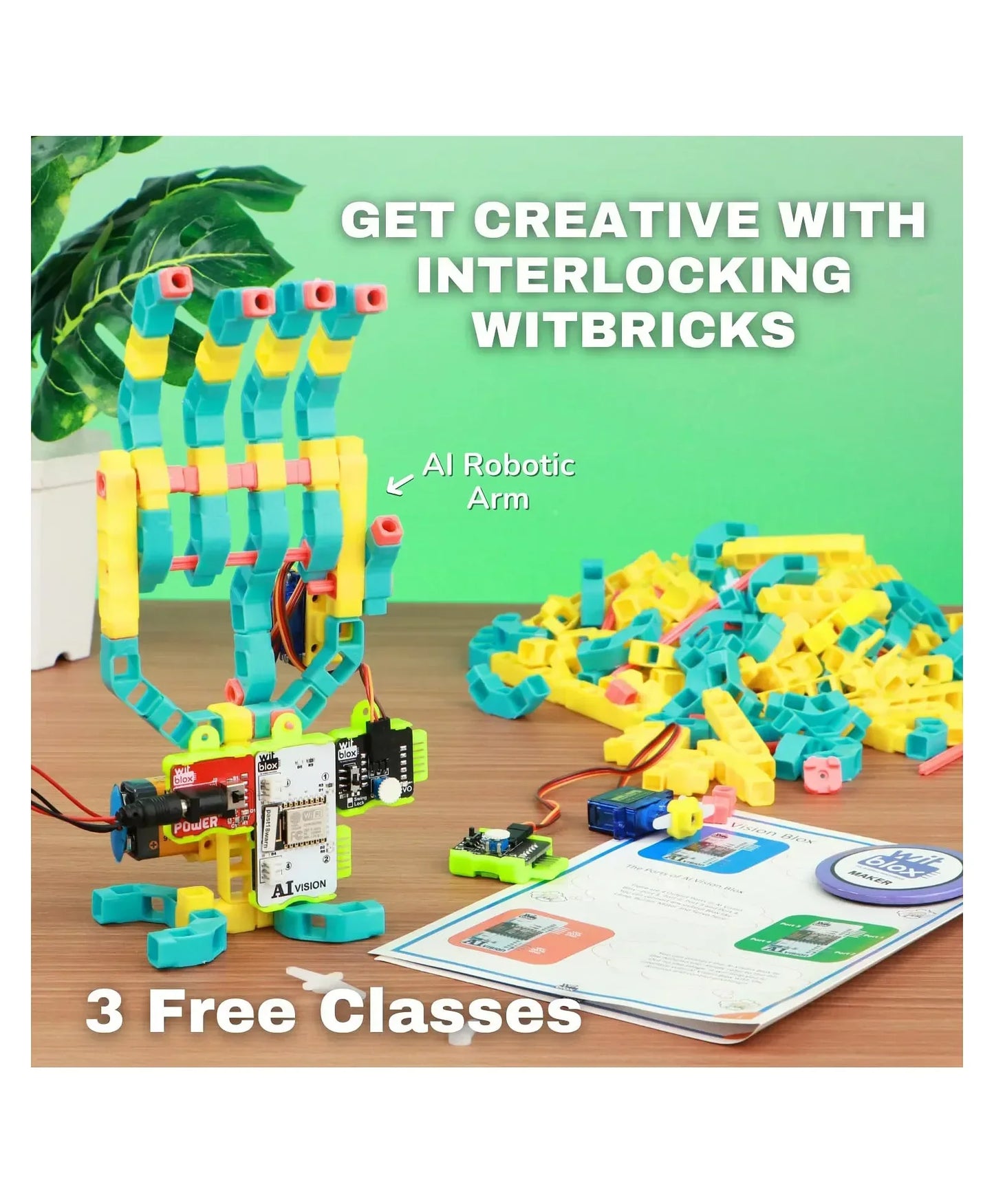 WitBlox AI Artificial Intelligence Robotic Science Kit for 101+ Project- 174 parts
