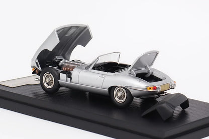 1/64 GFCC Jaguar E-Type 1961 Roadster Silver Diecast Car Model - Jaiman Toys