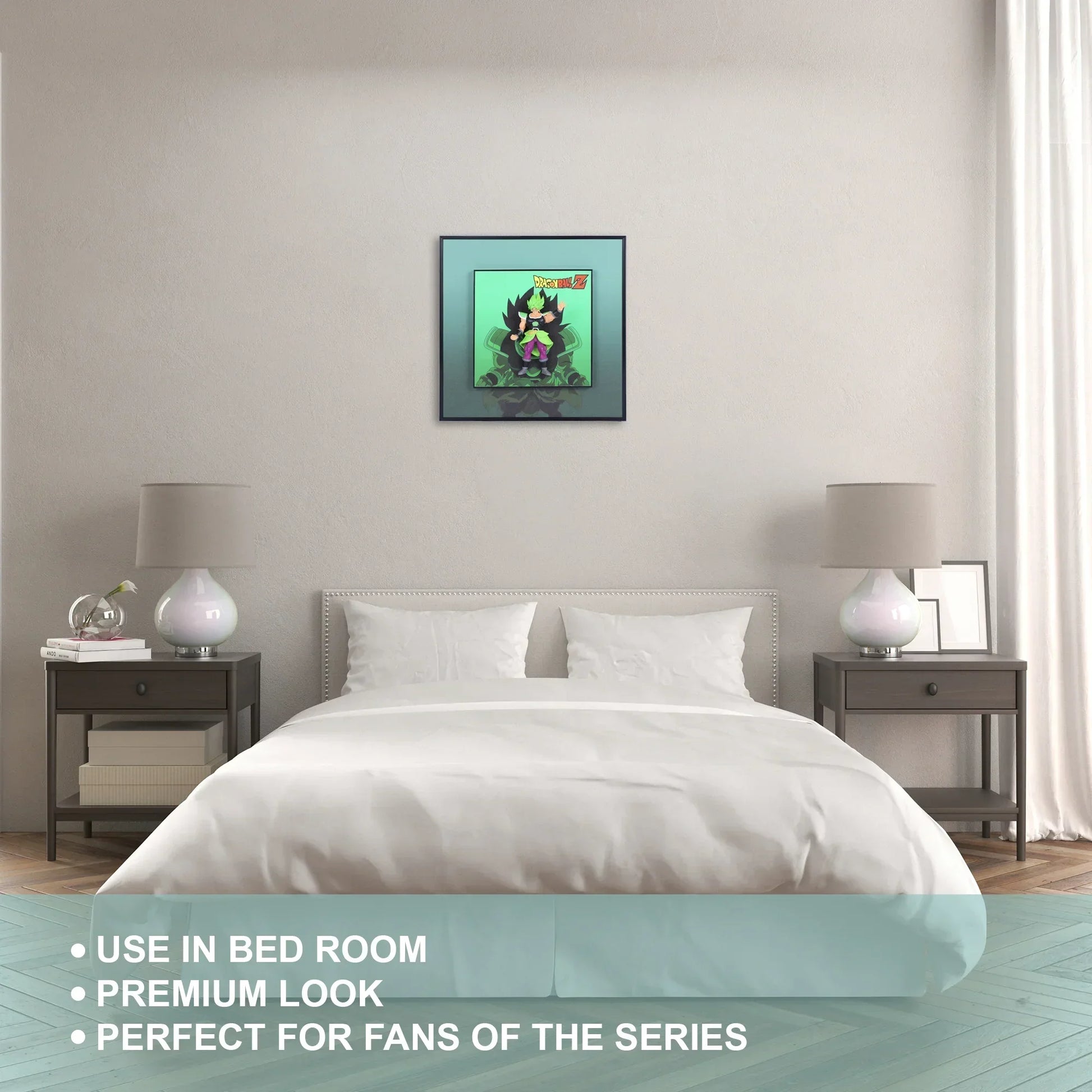 3D Broly From Dragon Ball Decorative Wall Frames – 40x40 cm | Dynamic Superhero Wall Art for Collectors - Jaiman Toys