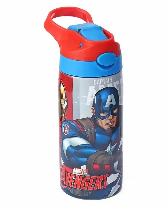 Striders Avengers Printed Stainless Steel Sipper Bottle - 500Ml - Jaiman Toys