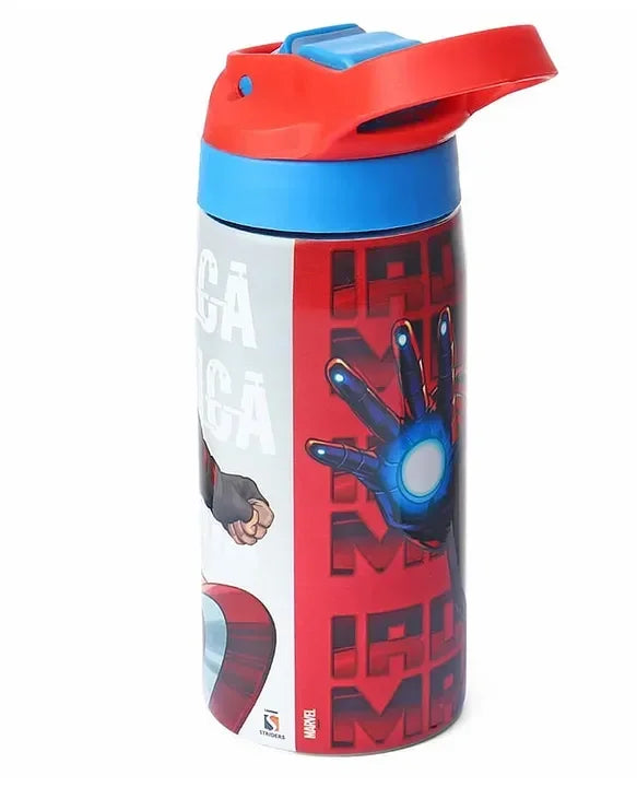 Striders Avengers Printed Stainless Steel Sipper Bottle - 500Ml - Jaiman Toys