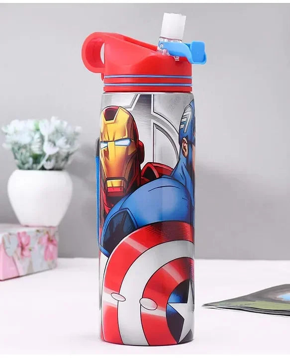Striders Avengers Printed Stainless Steel Sipper Bottle - 700Ml - Jaiman Toys