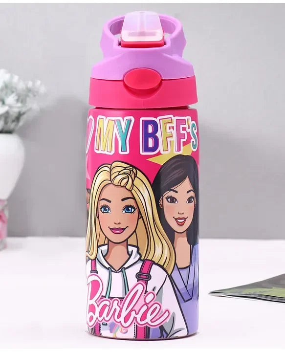 Striders Barbie Printed Stainless Steel Sipper Bottle - 500Ml - Jaiman Toys