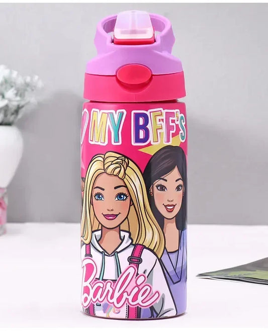 Striders Barbie Printed Stainless Steel Sipper Bottle - 500Ml - Jaiman Toys