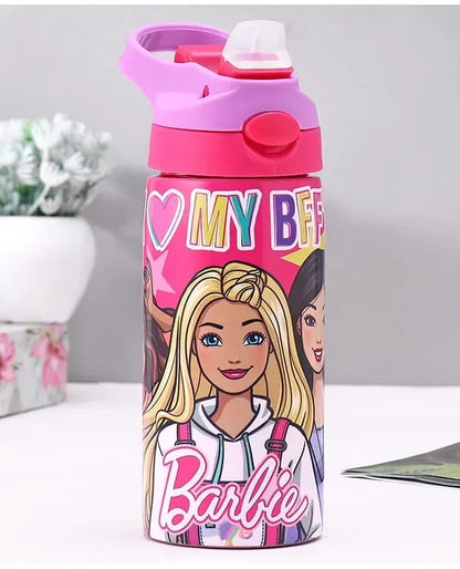 Striders Barbie Printed Stainless Steel Sipper Bottle - 500Ml - Jaiman Toys
