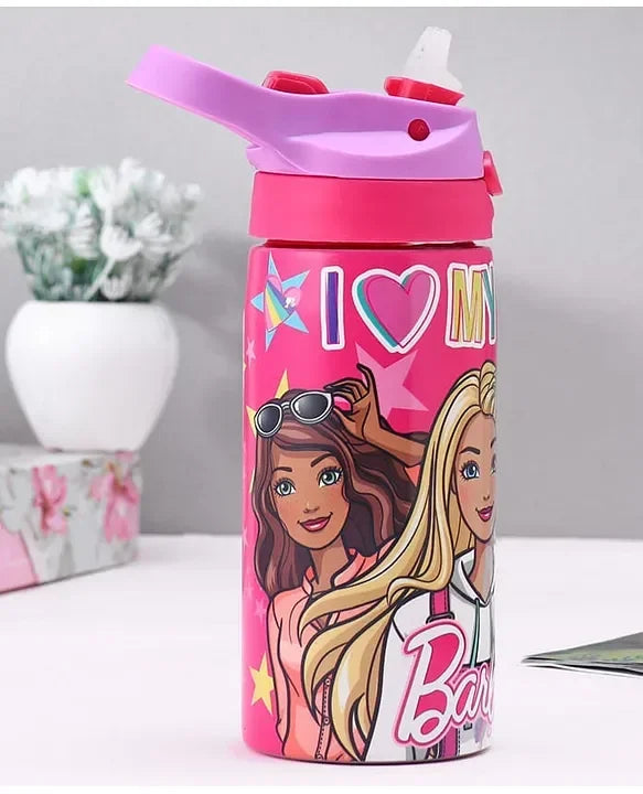 Striders Barbie Printed Stainless Steel Sipper Bottle - 500Ml - Jaiman Toys