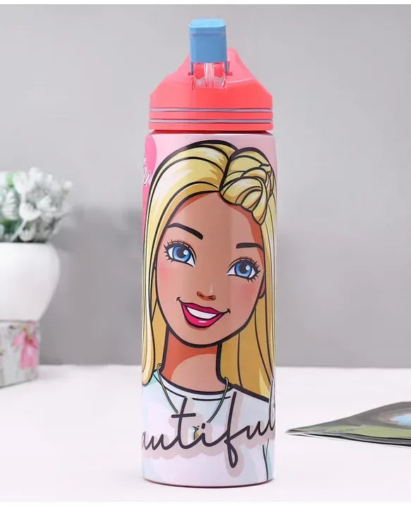Striders Barbie Printed Stainless Steel Sipper Bottle - 700Ml - Jaiman Toys