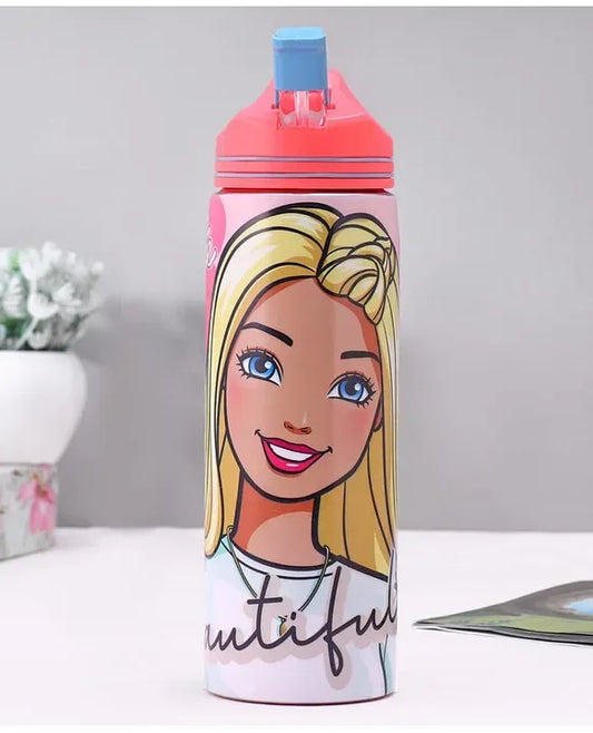 Striders Barbie Printed Stainless Steel Sipper Bottle - 700Ml - Jaiman Toys