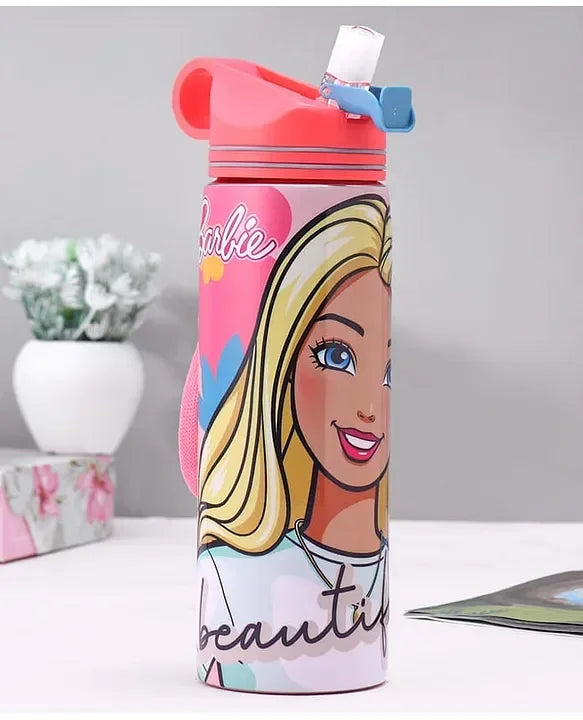 Striders Barbie Printed Stainless Steel Sipper Bottle - 700Ml - Jaiman Toys