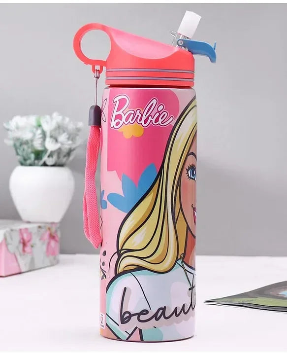 Striders Barbie Printed Stainless Steel Sipper Bottle - 700Ml - Jaiman Toys