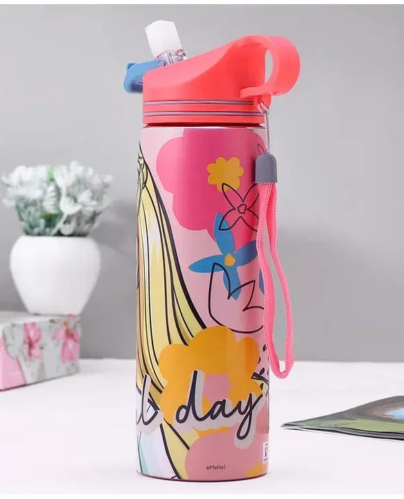 Striders Barbie Printed Stainless Steel Sipper Bottle - 700Ml - Jaiman Toys