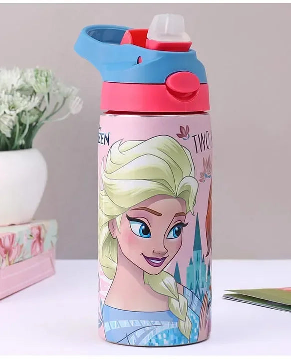 Striders Disney Frozen Printed Stainless Steel Sipper Bottle - 500Ml - Jaiman Toys