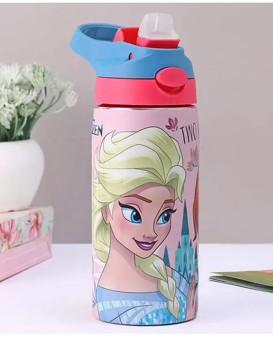 Striders Disney Frozen Printed Stainless Steel Sipper Bottle - 500Ml - Jaiman Toys