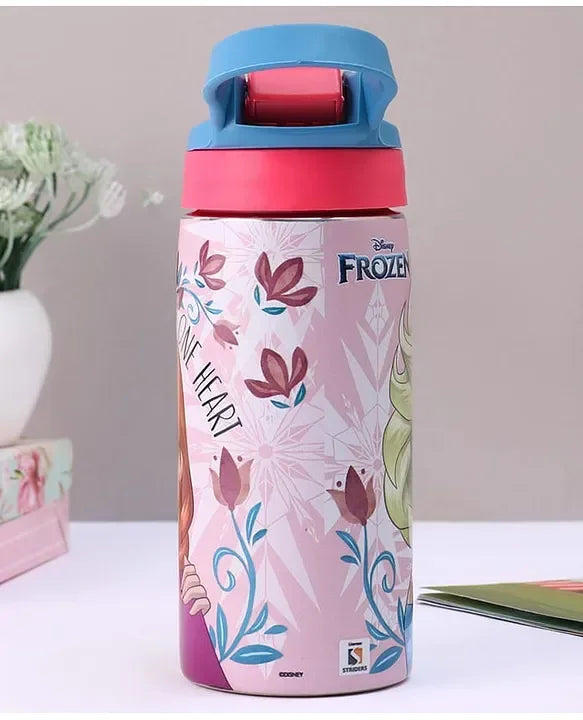 Striders Disney Frozen Printed Stainless Steel Sipper Bottle - 500Ml - Jaiman Toys