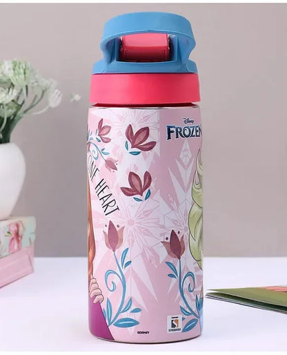 Striders Disney Frozen Printed Stainless Steel Sipper Bottle - 500Ml - Jaiman Toys