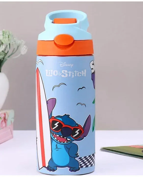 Striders Disney Lilo and Stitch Printed Stainless Steel Sipper Bottle - 500Ml - Jaiman Toys