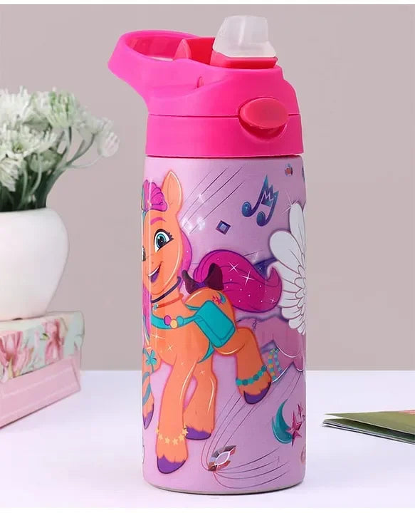 Striders My Little Pony Printed Stainless Steel Sipper Bottle - 500Ml - Jaiman Toys