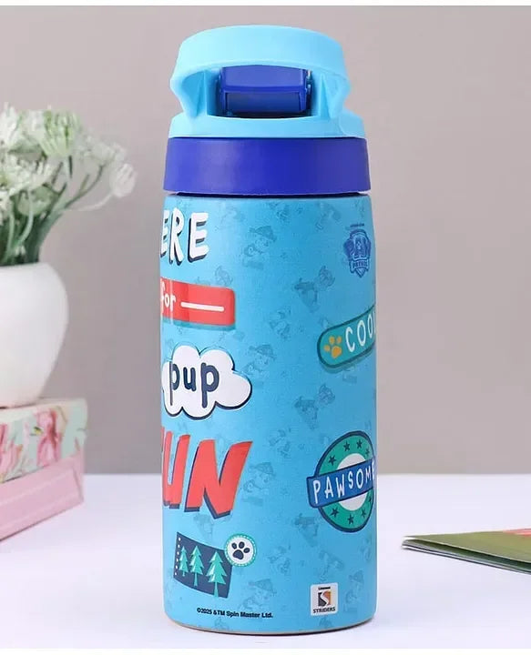 Striders Paw Patrol Printed Stainless Steel Sipper Bottle - 500Ml - Jaiman Toys