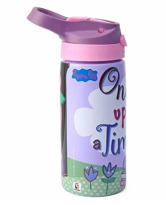 Striders Peppa Pig Printed Stainless Steel Sipper Bottle - 500Ml - Jaiman Toys