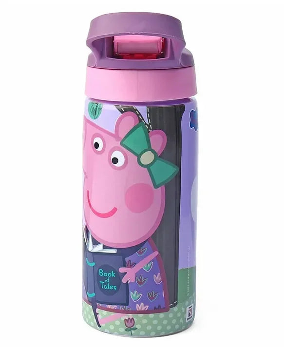 Striders Peppa Pig Printed Stainless Steel Sipper Bottle - 500Ml - Jaiman Toys