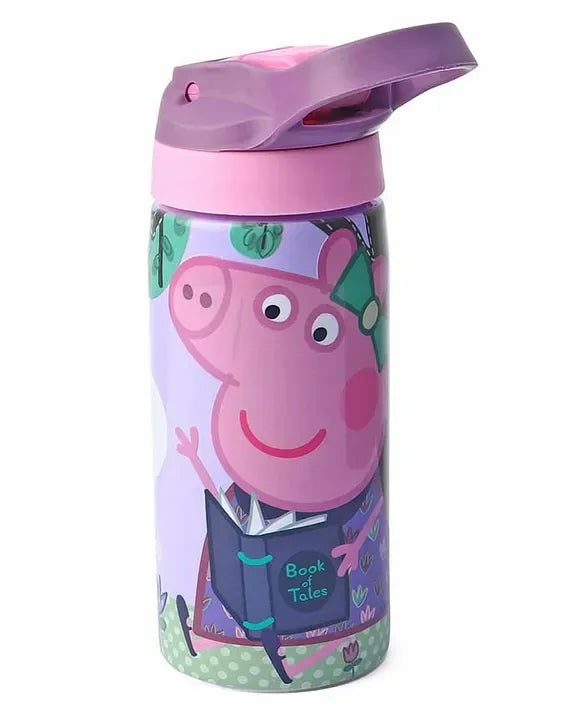 Striders Peppa Pig Printed Stainless Steel Sipper Bottle - 500Ml - Jaiman Toys