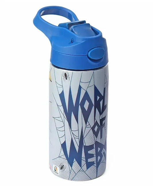 Striders Spider Man Printed Stainless Steel Sipper Bottle - 500Ml - Jaiman Toys