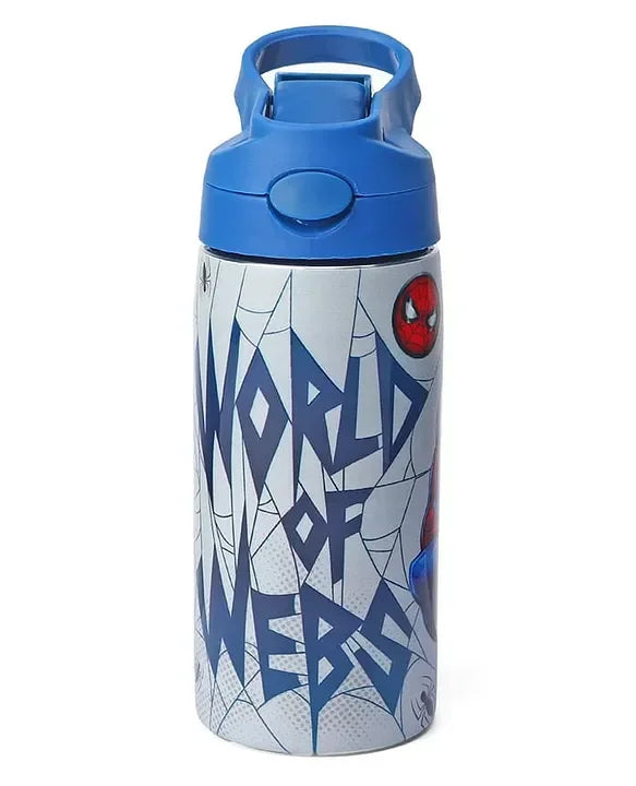 Striders Spider Man Printed Stainless Steel Sipper Bottle - 500Ml - Jaiman Toys