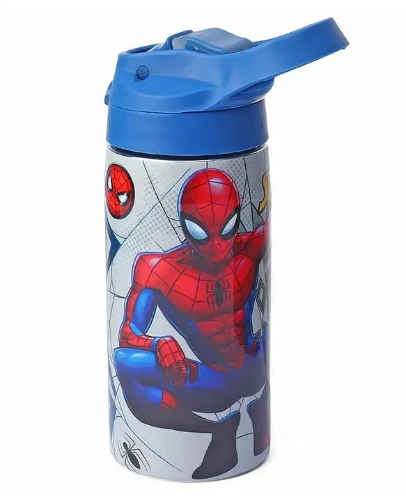Striders Spider Man Printed Stainless Steel Sipper Bottle - 500Ml - Jaiman Toys