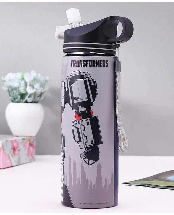 Striders Transformers Printed Stainless Steel Sipper Bottle - 700Ml - Jaiman Toys