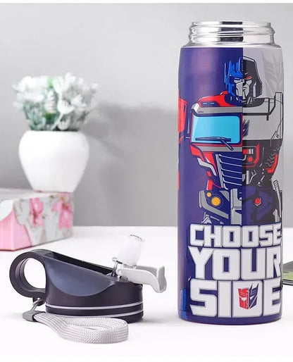 Striders Transformers Printed Stainless Steel Sipper Bottle - 700Ml - Jaiman Toys