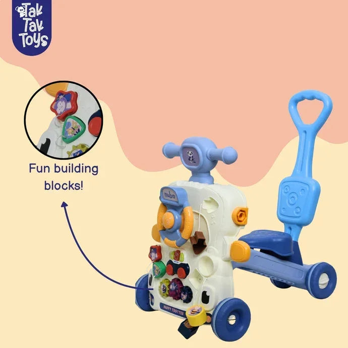 Nubo 5-in-1 Happy Trotter for Kids – Multi-Function Baby Walker, Ride-On & Activity Trotter | Musical & Interactive Toy | Adjustable Push Walker