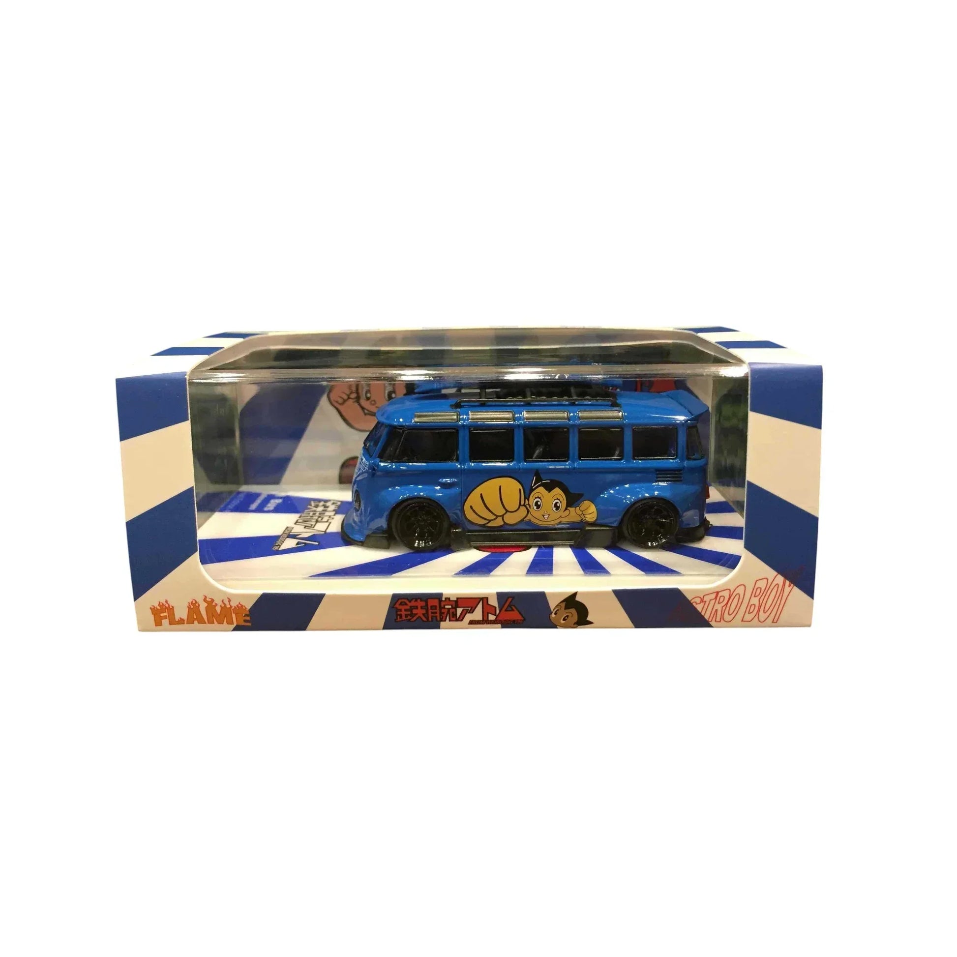 Flame Model 1:64 Volkswagen Bus – Astro Boy Edition (Blue) - Jaiman Toys