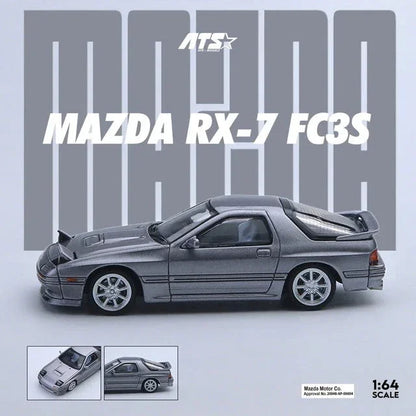 ATS 1:64 Mazda RX-7 Mk2 FC3S – Silver Grey | Retractable Headlights Diecast Model (ATS880203)